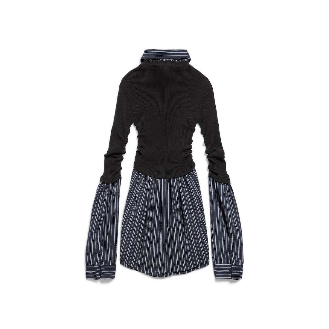 Women's Layered Sweater in Black - 6