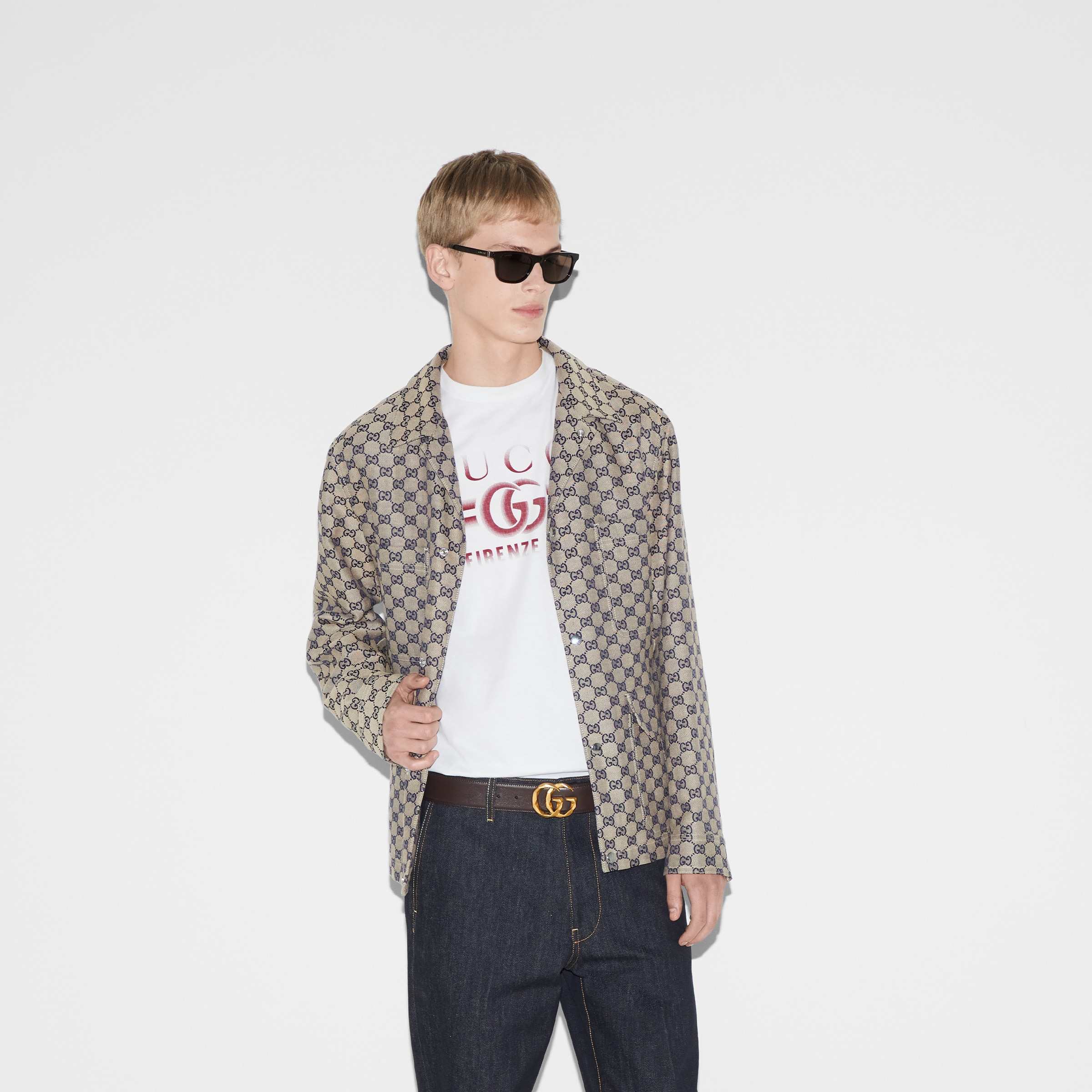 Cotton jersey T-shirt with Gucci print - 6