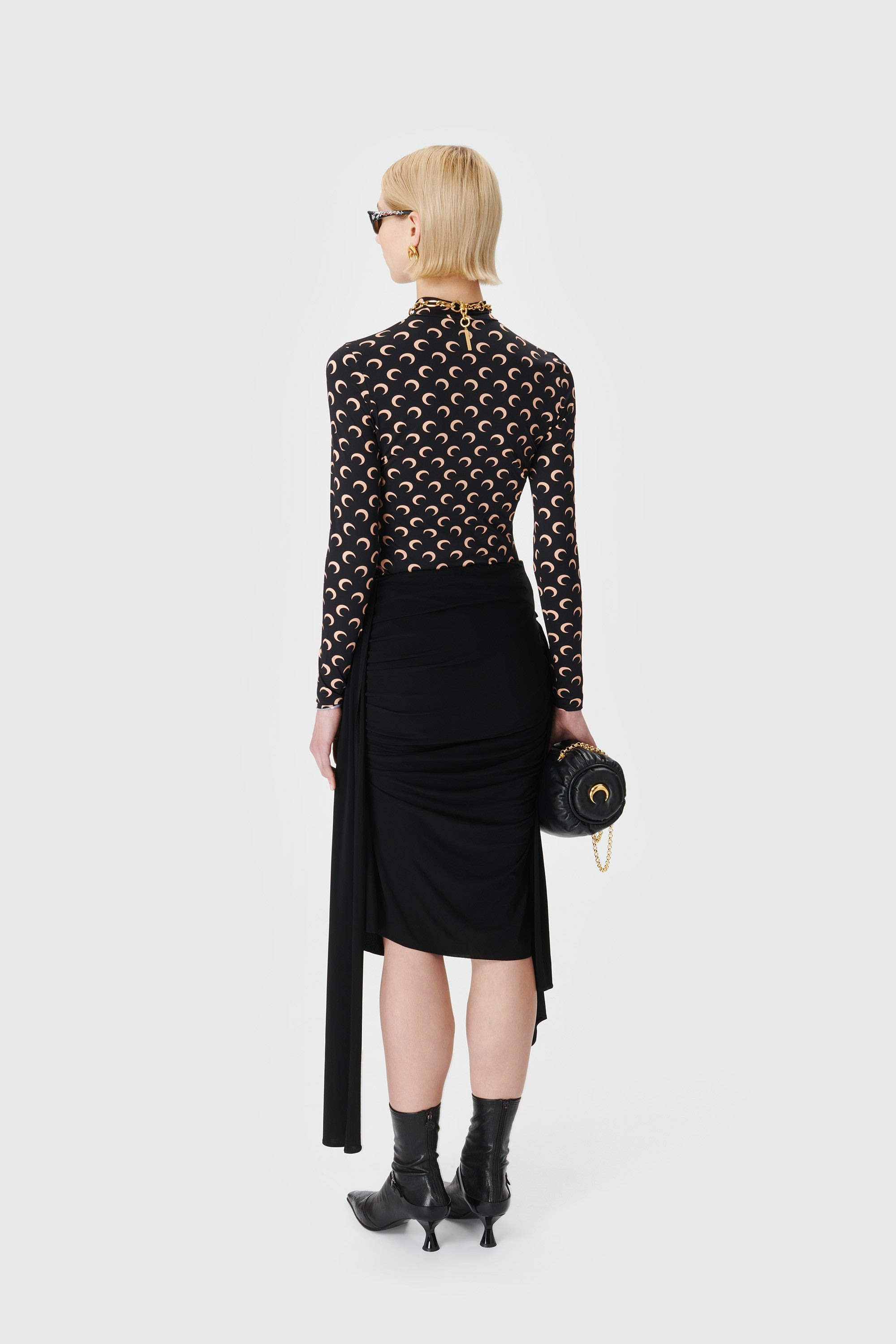 Recycled Moon Jersey Second Skin Highneck Top - 3