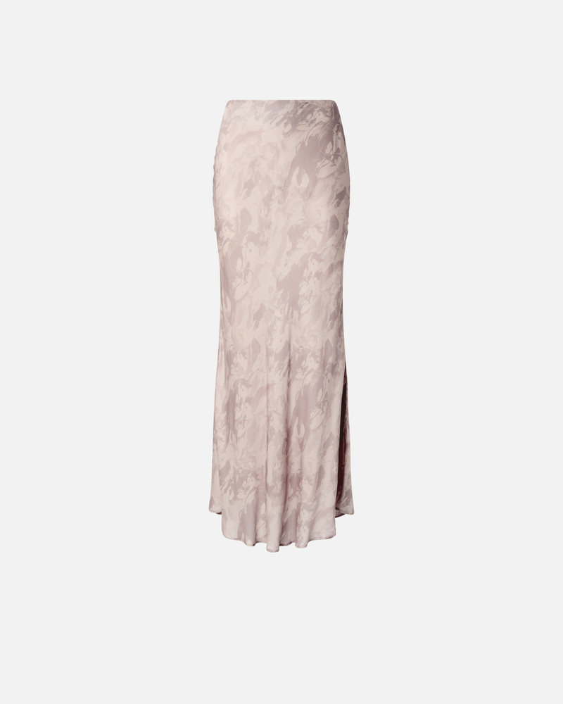 REIMAGINE BY PINKO X PATRICK MCDOWELL GLOSSY LONG SKIRT WITH HORSE PRINT - 1