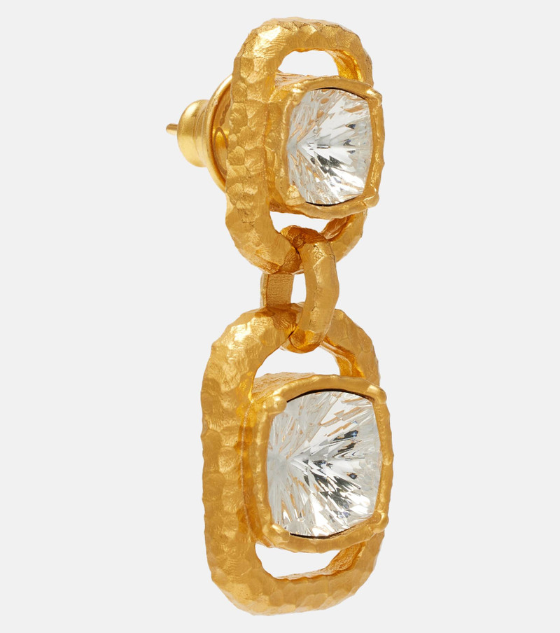 Oscar de la Renta Crystal-embellished drop earrings outlook