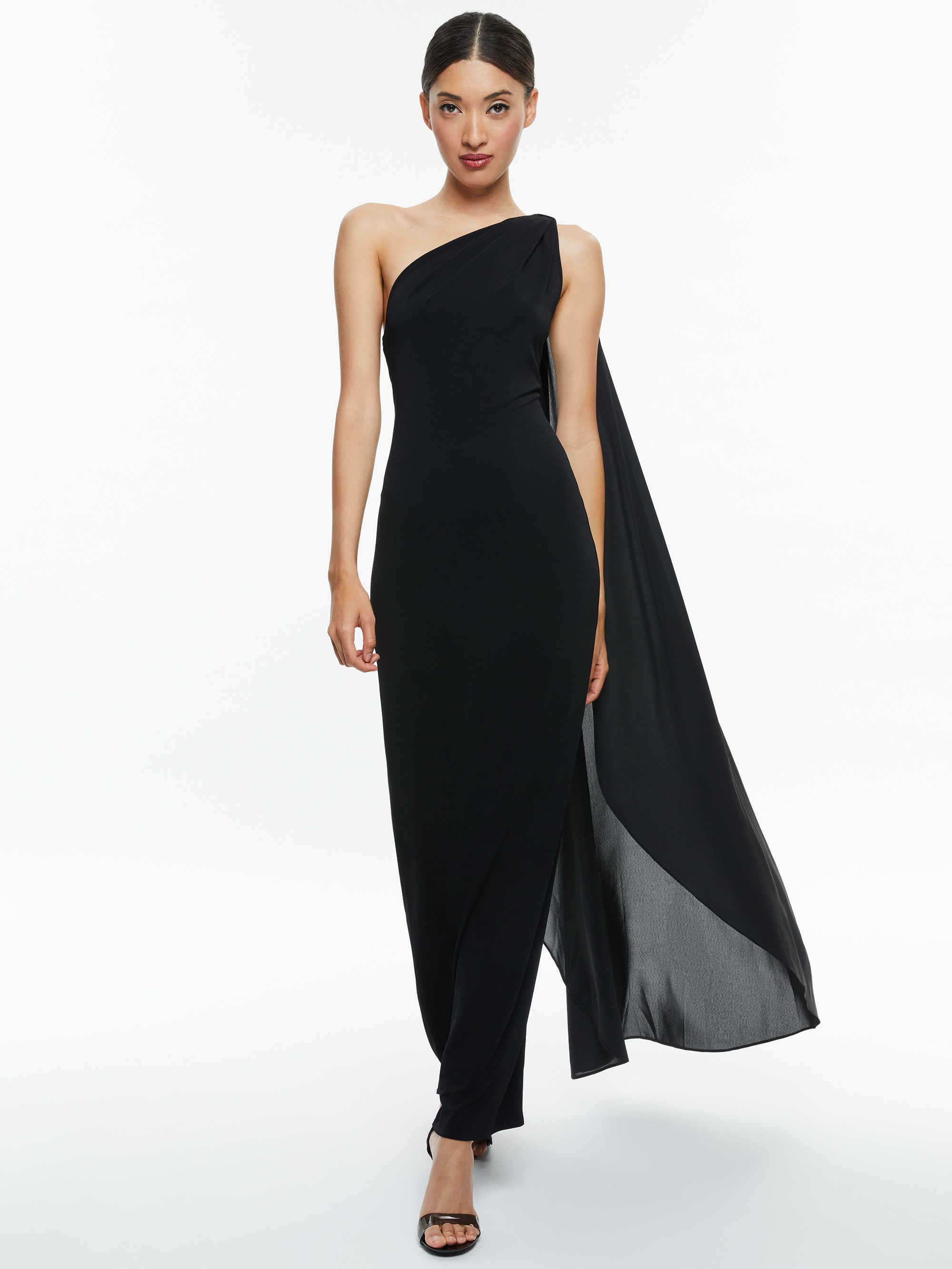 ANJA ONE SHOULDER DRAPED MAXI DRESS - 5