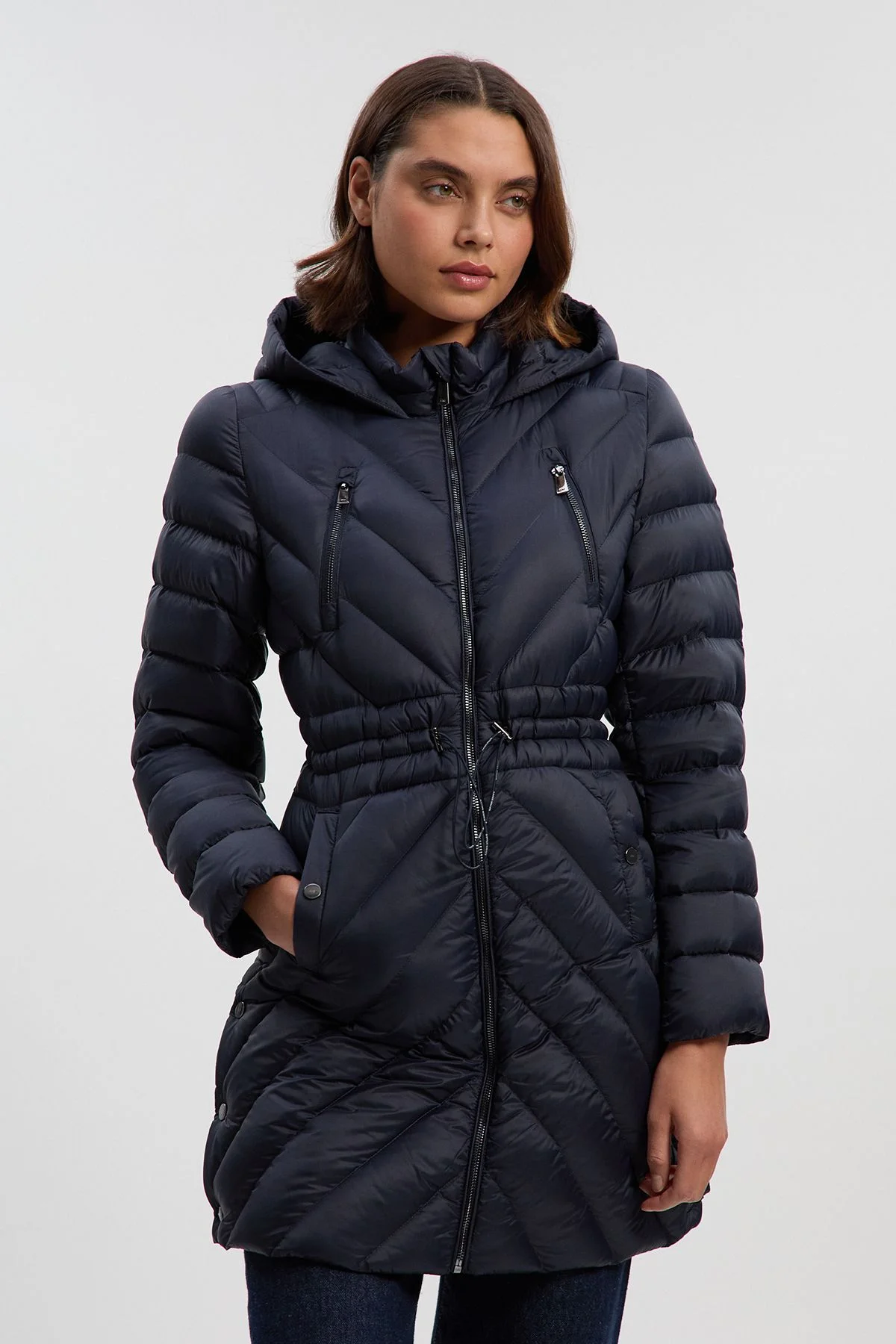 Real Down Packable Coat - 1