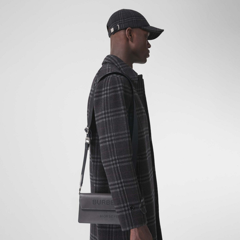 Horseferry Print Leather Crossbody Bag 3