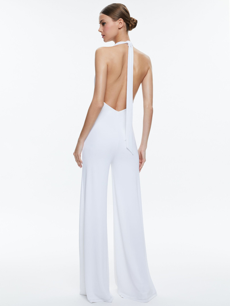 Alice + Olivia COLBY COWL NECK OPEN BACK JUMPSUIT outlook