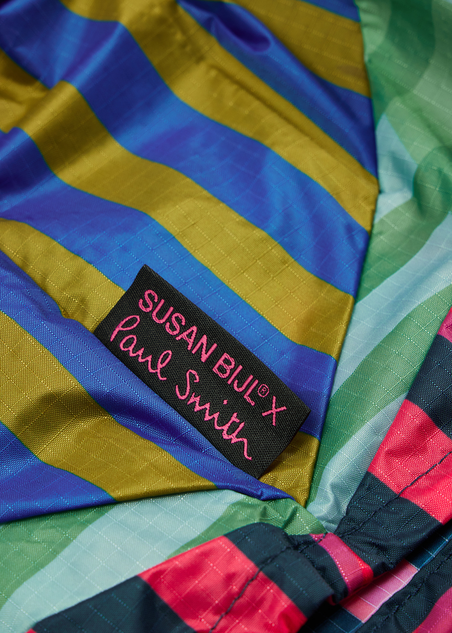 Susan Bijl x Paul Smith - Pink Mixed-Stripe 'The New Shopping Bag' Small - 3