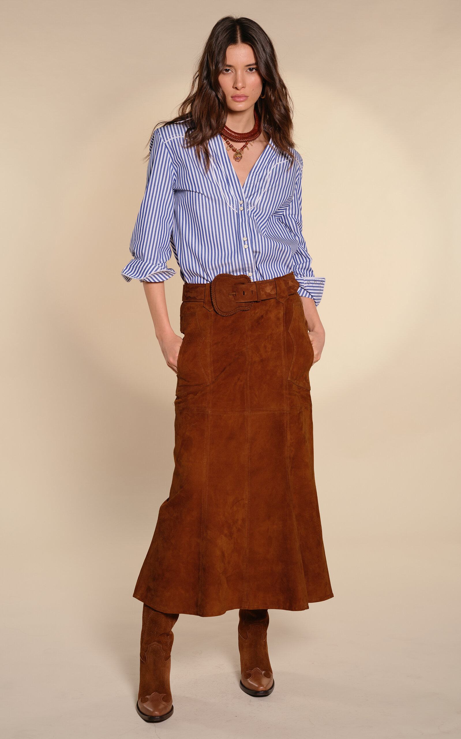 Western Legacy Suede Leather Boots brown - 2