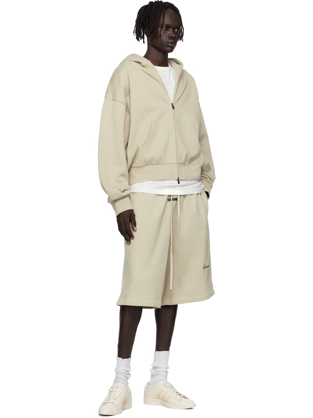 Taupe Basketball Jersey Shorts - 4