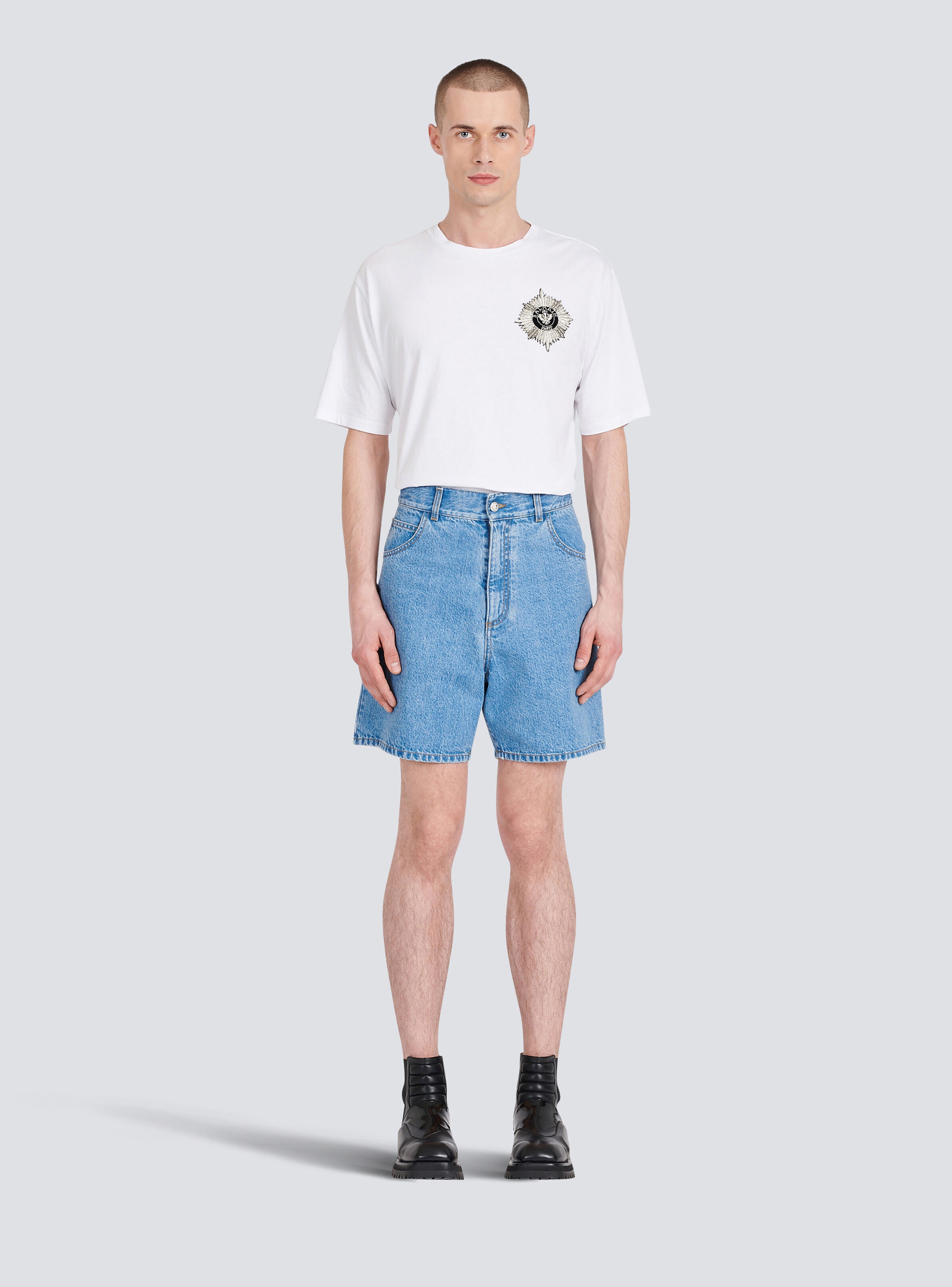 Oversized denim shorts - 3