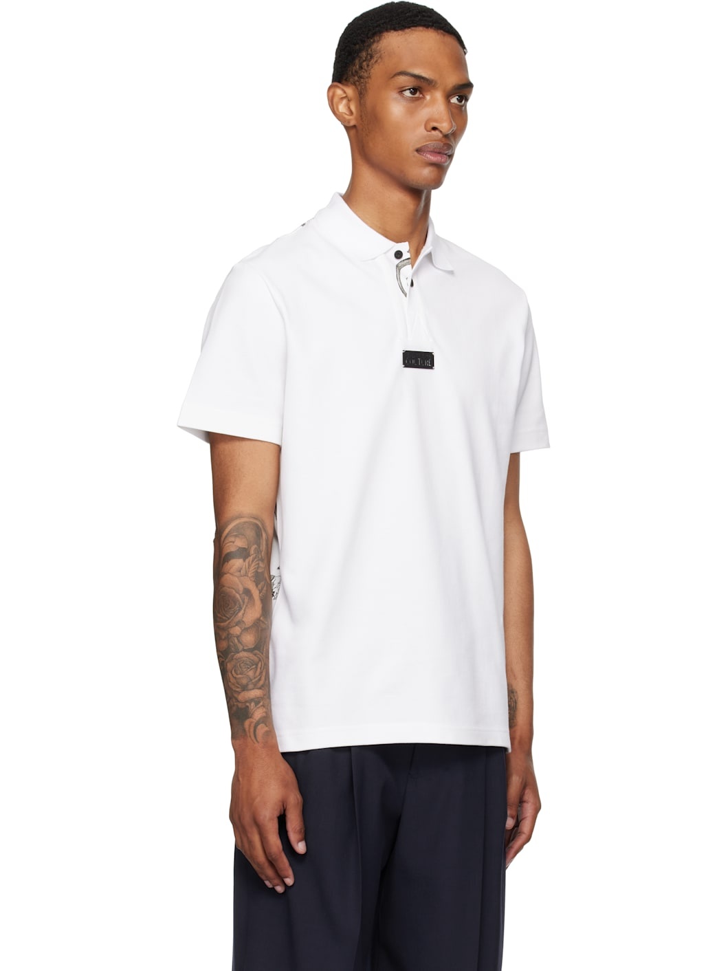 White Outline Barocco Polo - 2