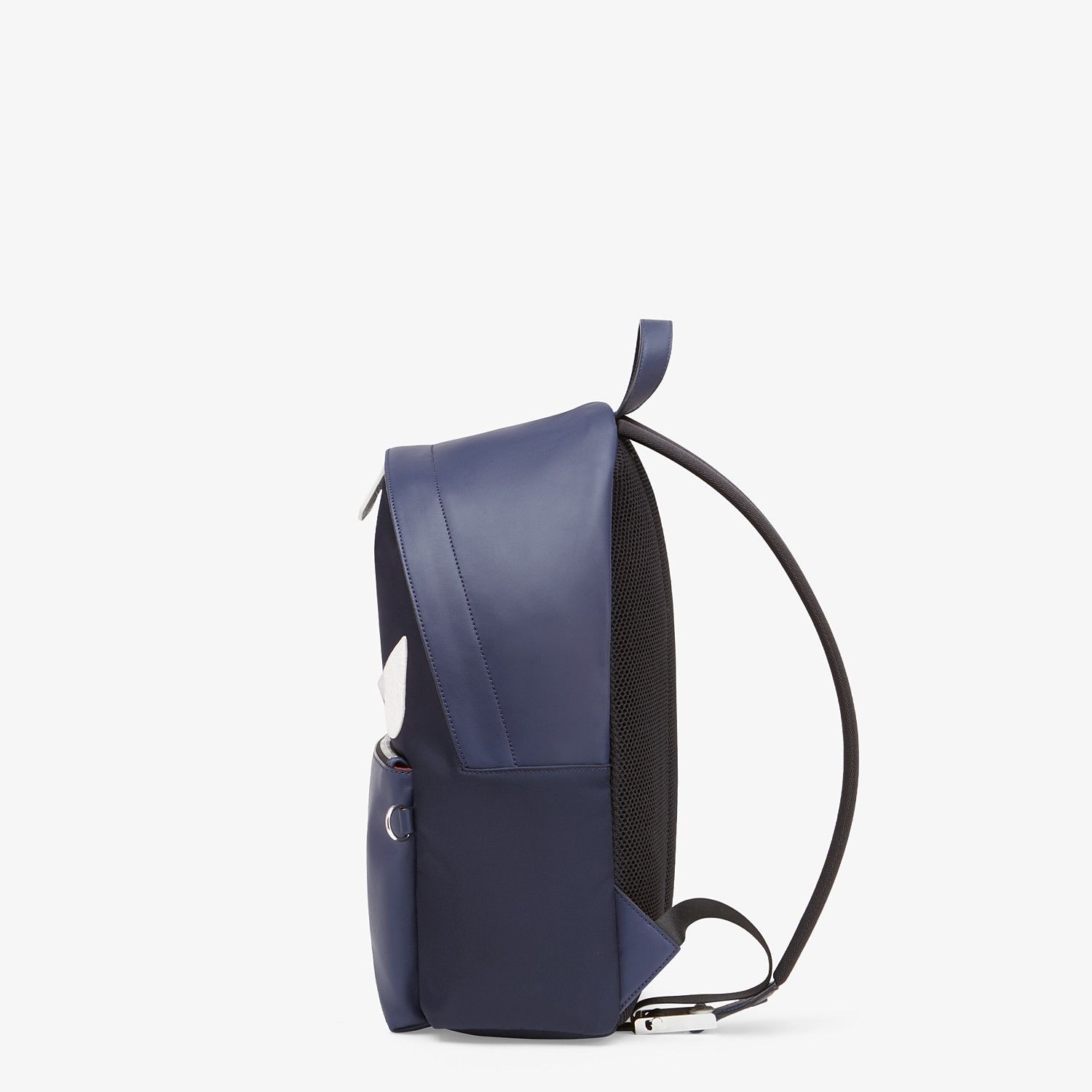 Blue nylon and leather backpack - 2