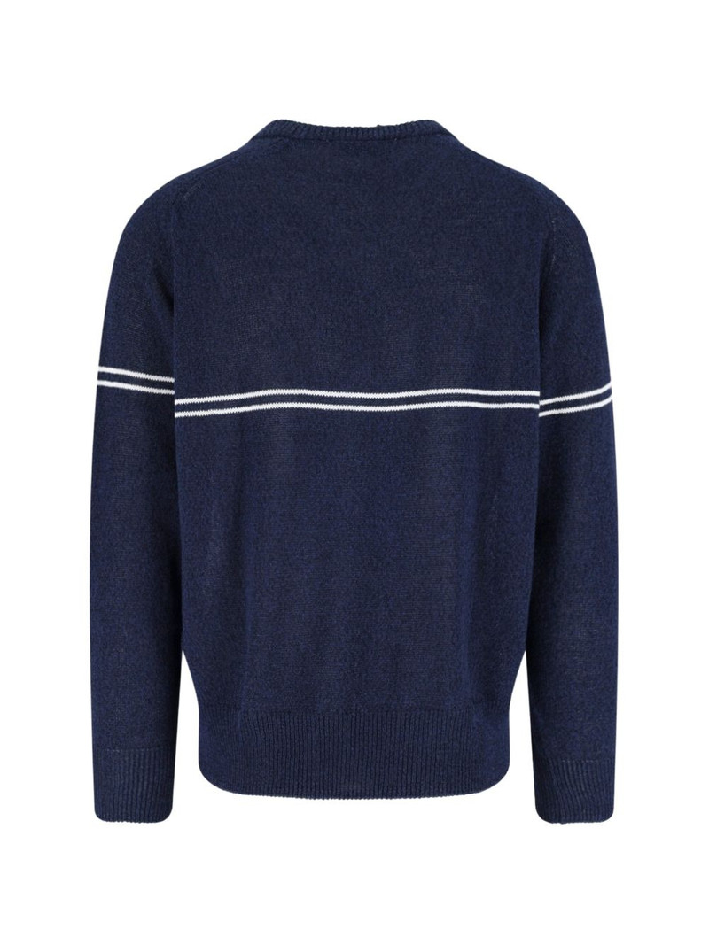 Dunst V-neck stripe-detail sweater outlook