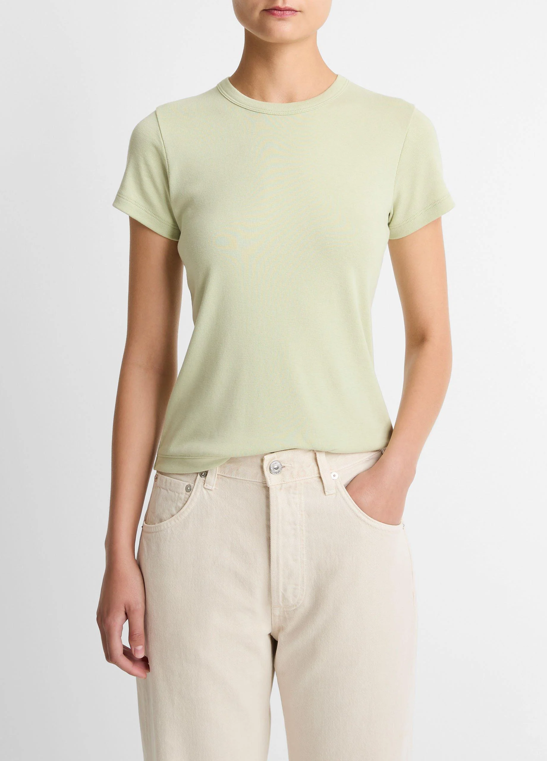 Pima Cotton-Blend '90s Shrunken T-Shirt - 1