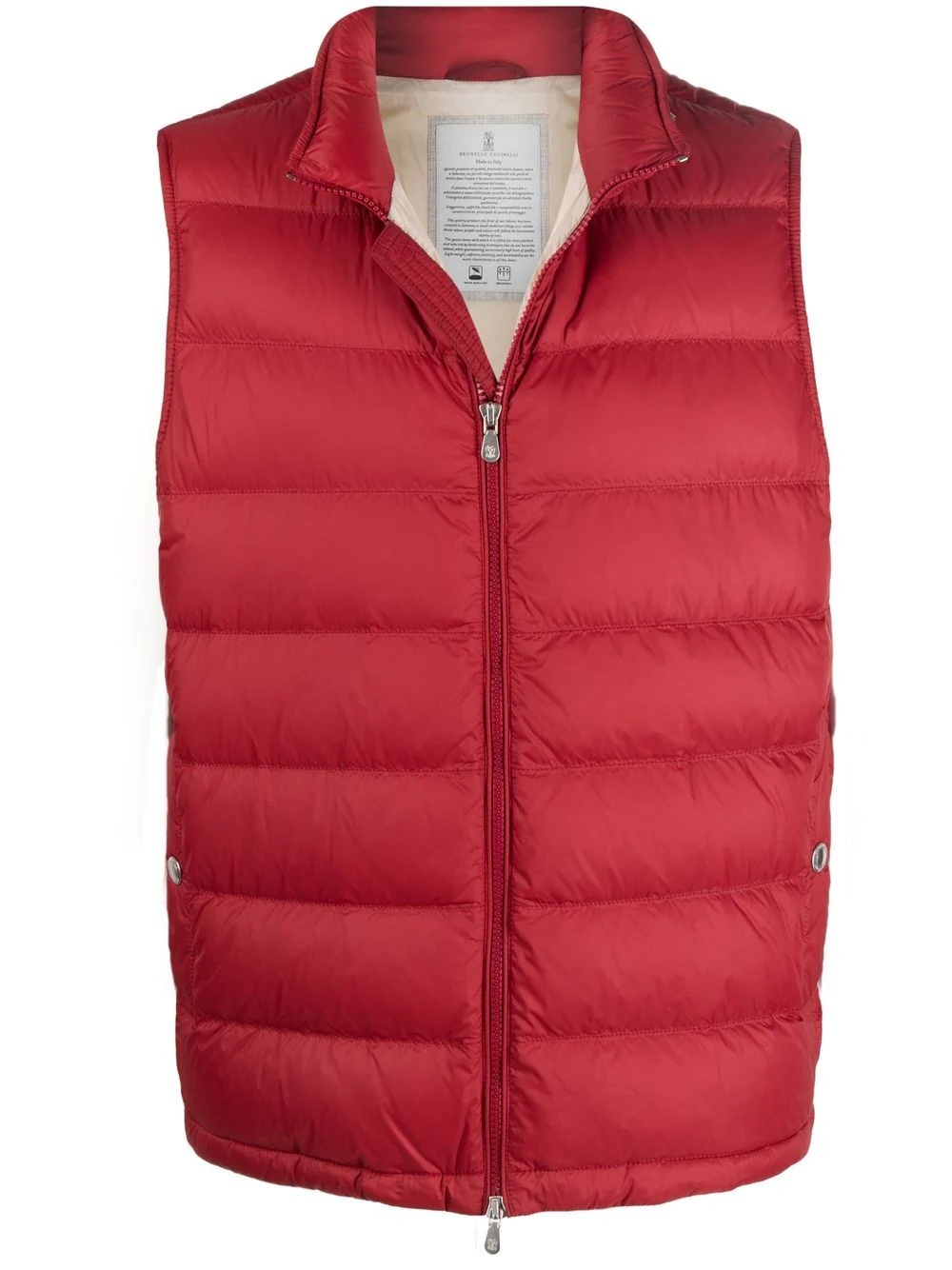 padded zip-up gilet - 1