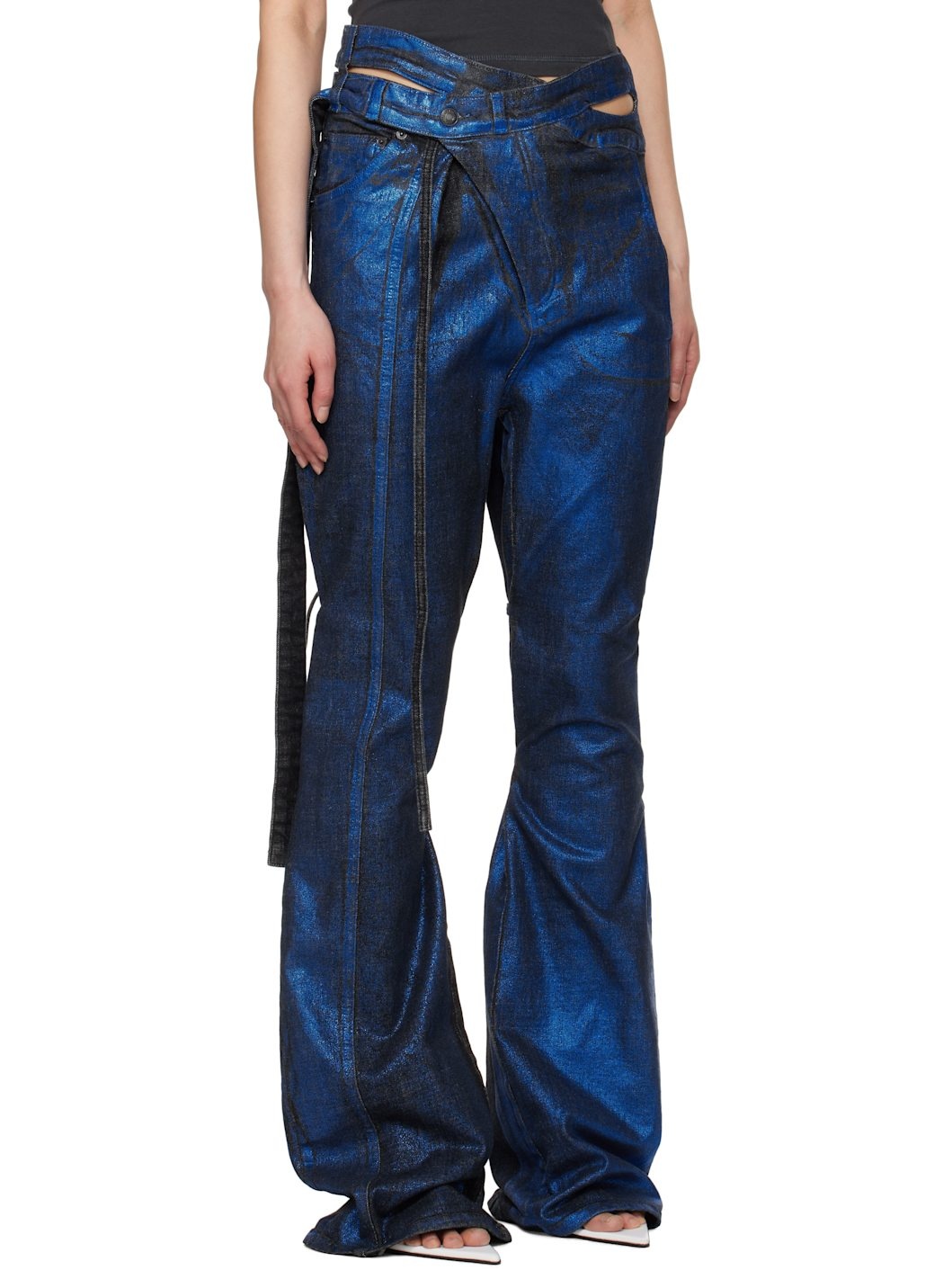 SSENSE Exclusive Black & Blue Signature Wrap Jeans - 2