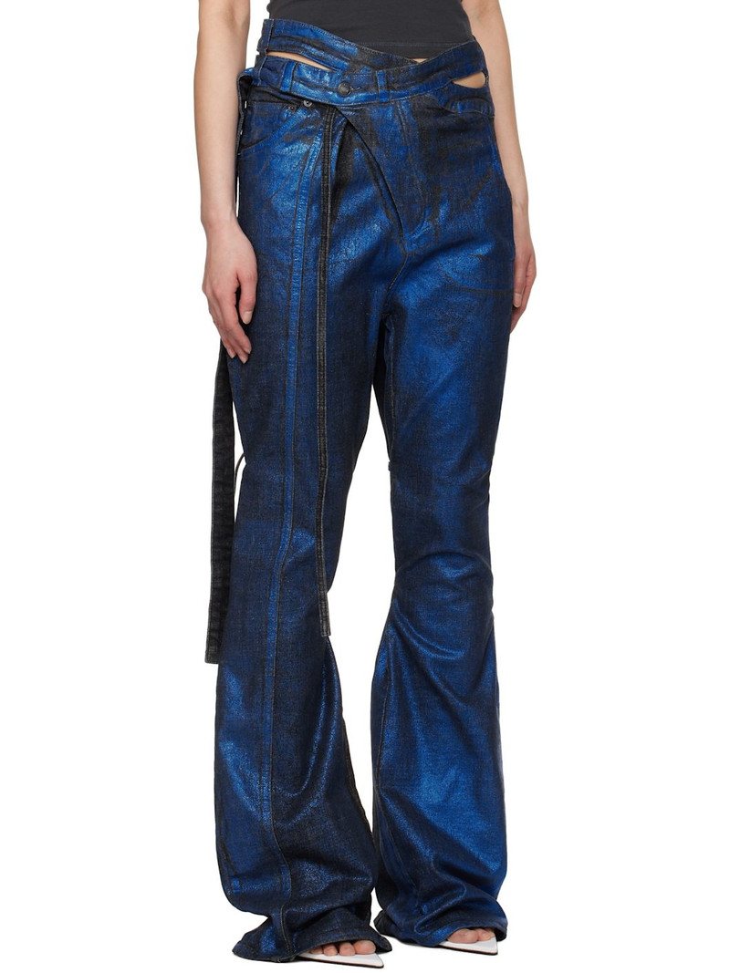 SSENSE Exclusive Black & Blue Signature Wrap Jeans 2