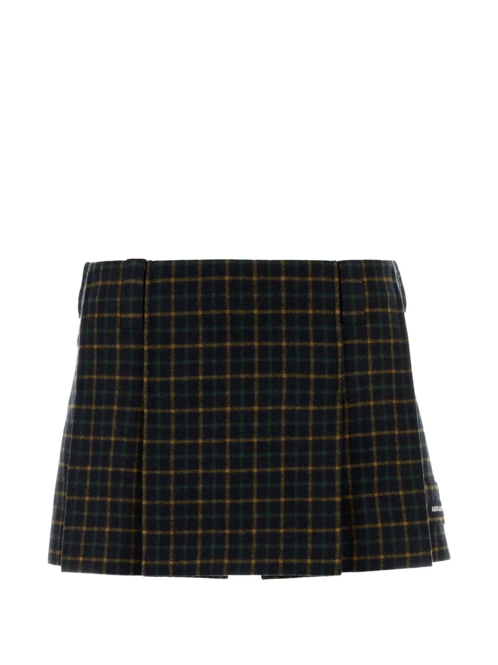 check-pattern pleated skirt - 1