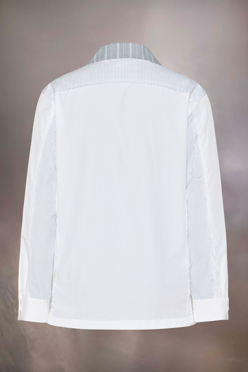 Maison Margiela Patchwork pinstripe shirt outlook