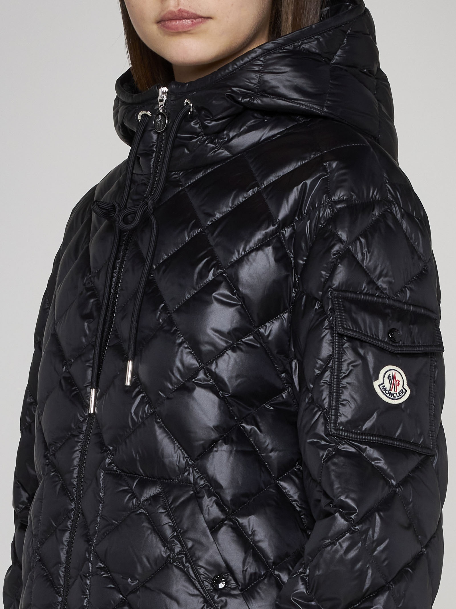 Quilted nylon down jacket - 5