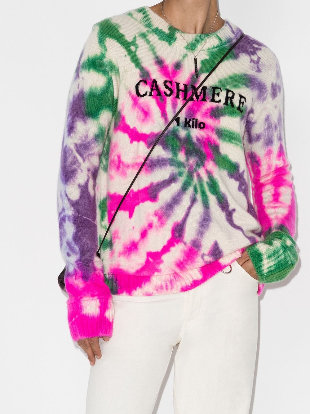 tie-dye cashmere jumper - 2