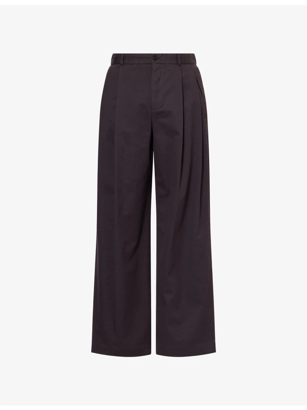 Tibor Double-Pleat Cotton-Blend Trousers - 1