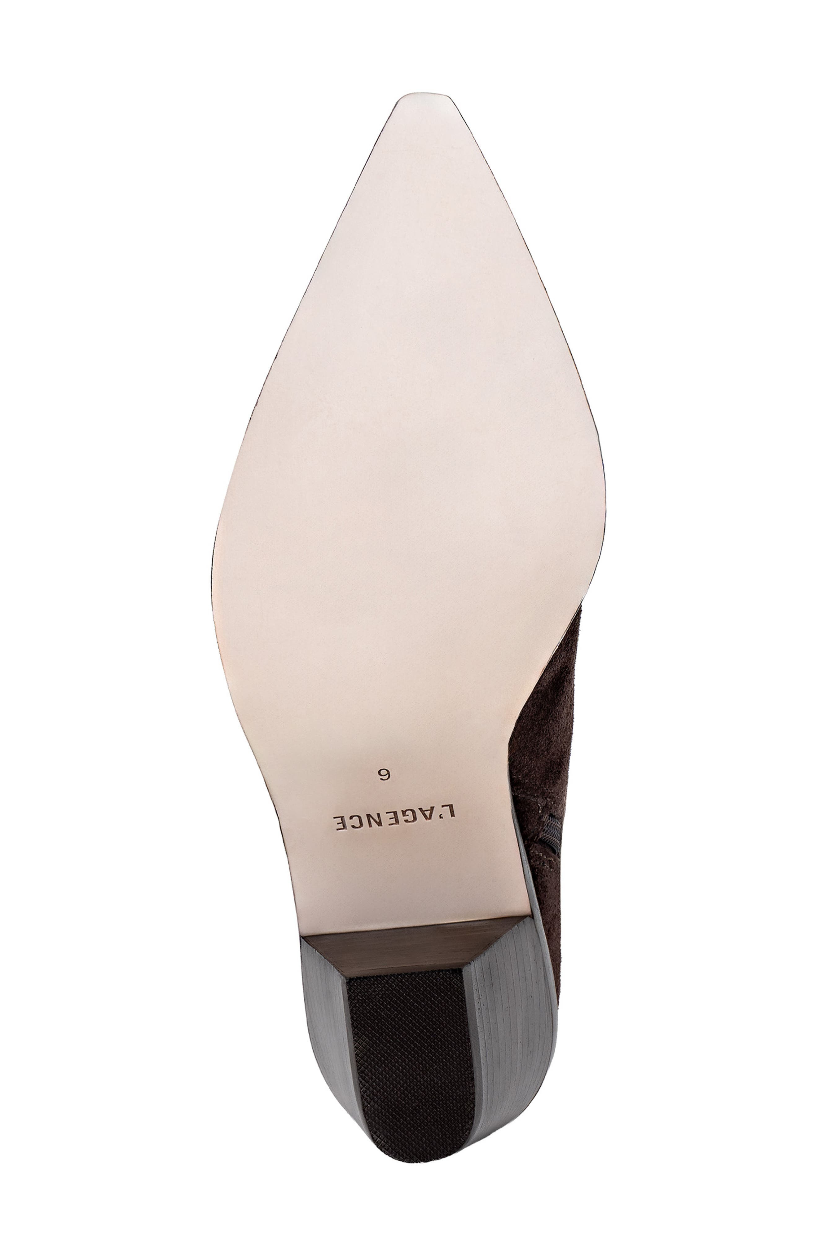 L'AGENCE Anne Western Boot in Dark Brown Suede at Nordstrom - 6