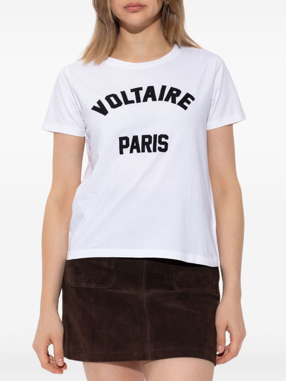 logo-embroidered t-shirt - 3
