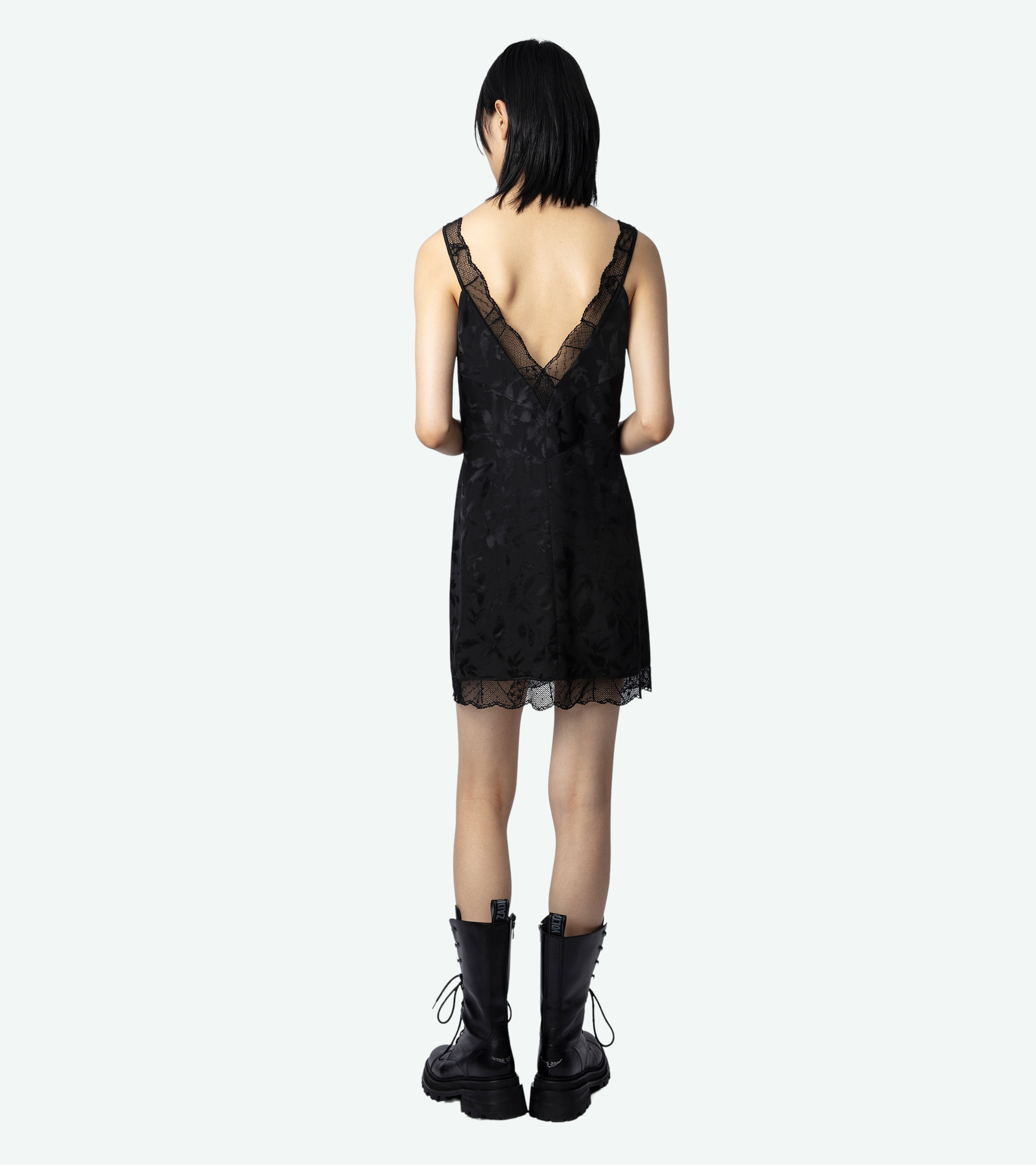 Renelle Silk Jacquard Dress - 3