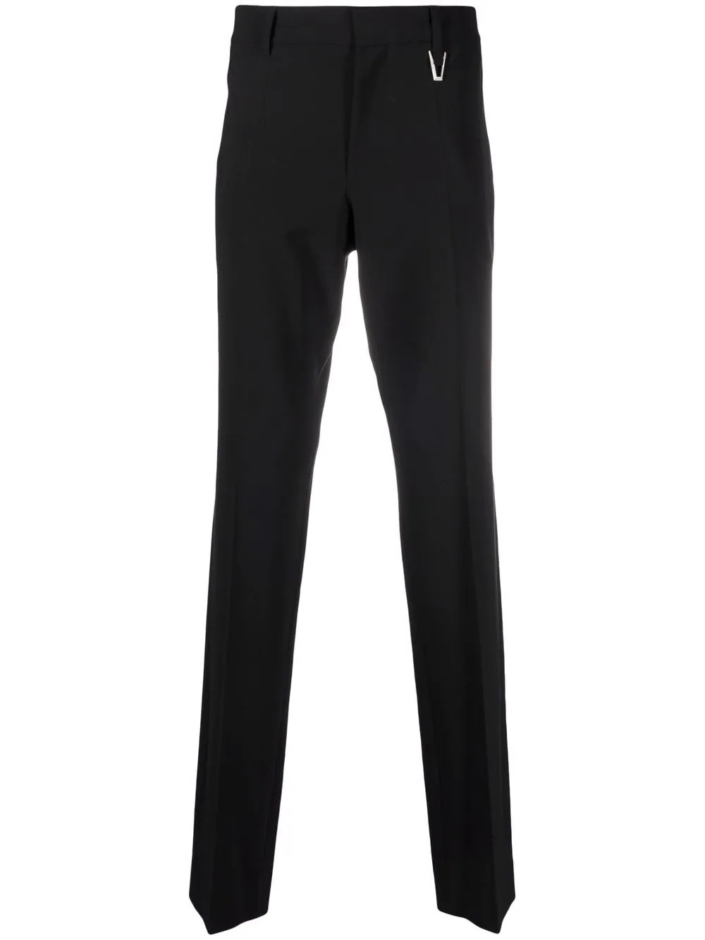 slim-cut straight-leg trousers - 1