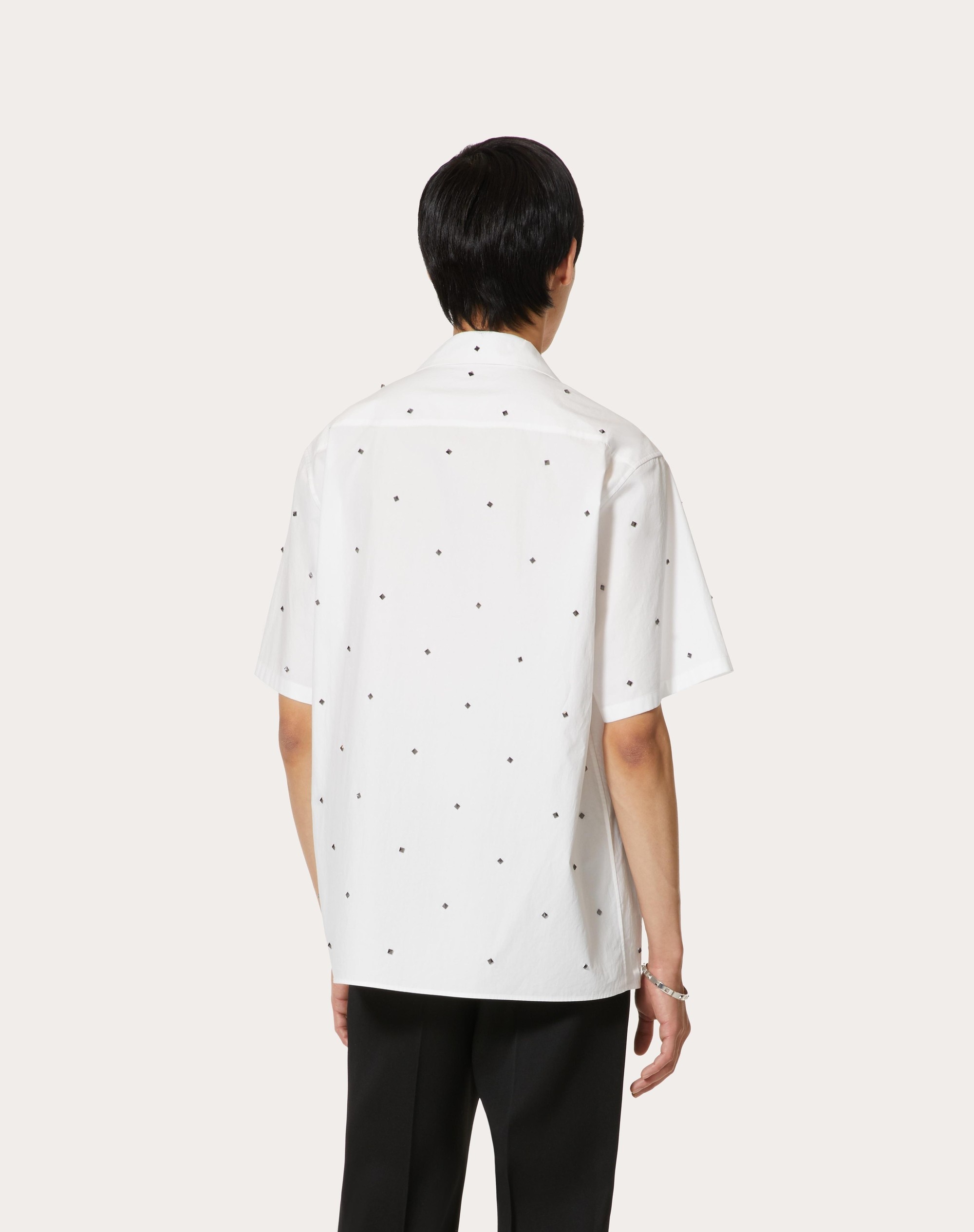 ALL OVER ROCKSTUD SPIKE COTTON SHIRT - 4