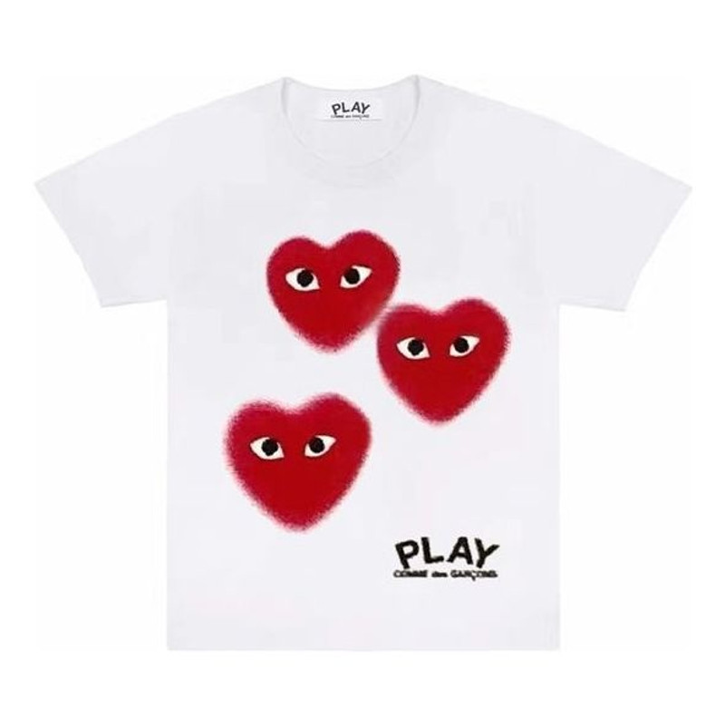 COMME des GARCONS PLAY Love Short Sleeve White OD-T221-051-1 1
