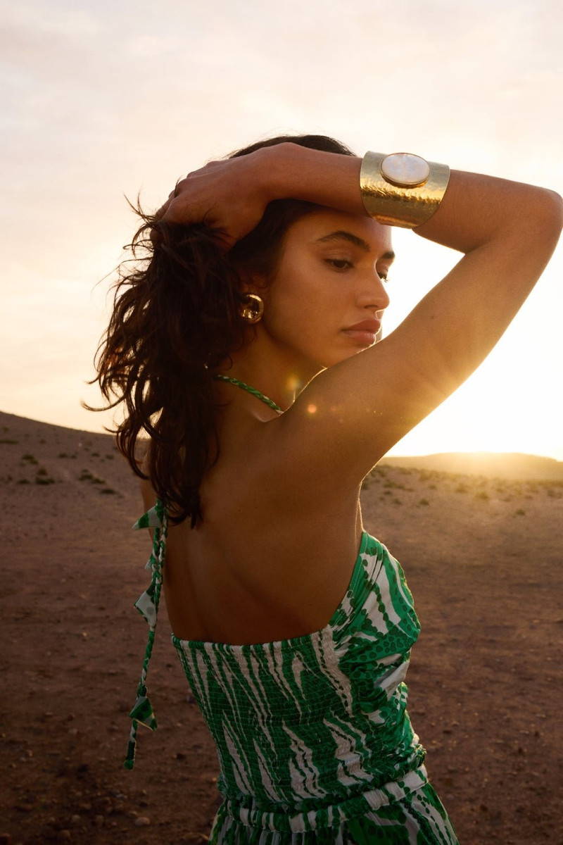 Poupette St Barth Long Jumpsuit Claudia - Green Himba outlook