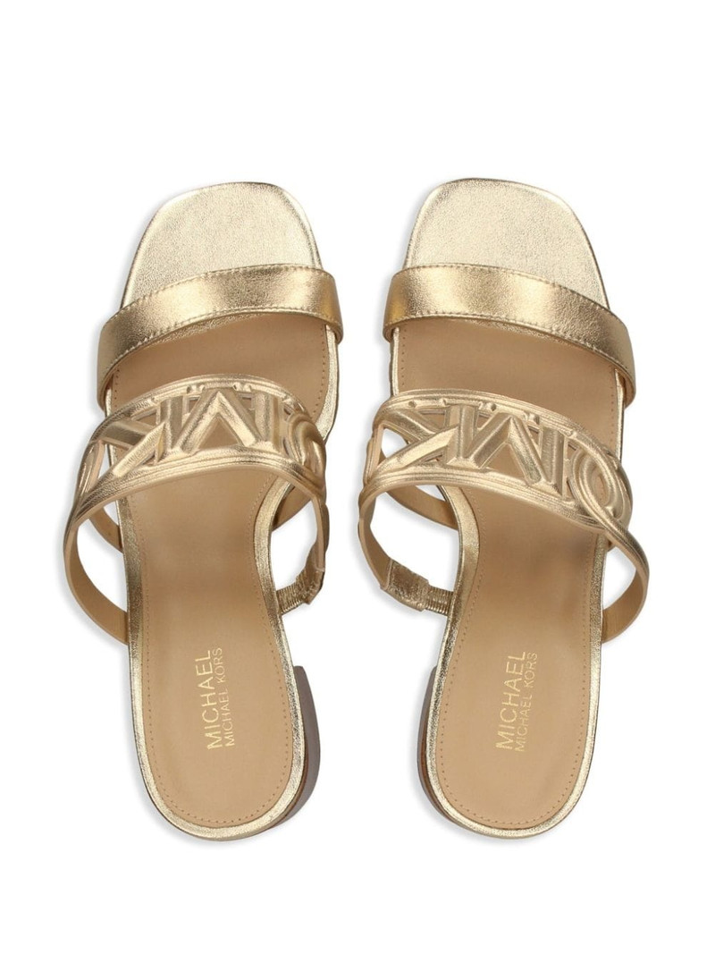 logo-patch leather sandals 4