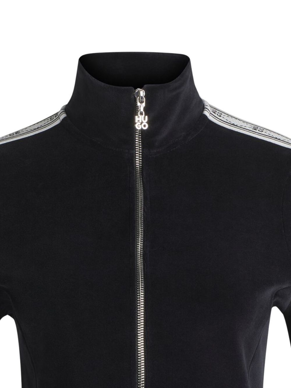 zip-up velvet cardigan - 2
