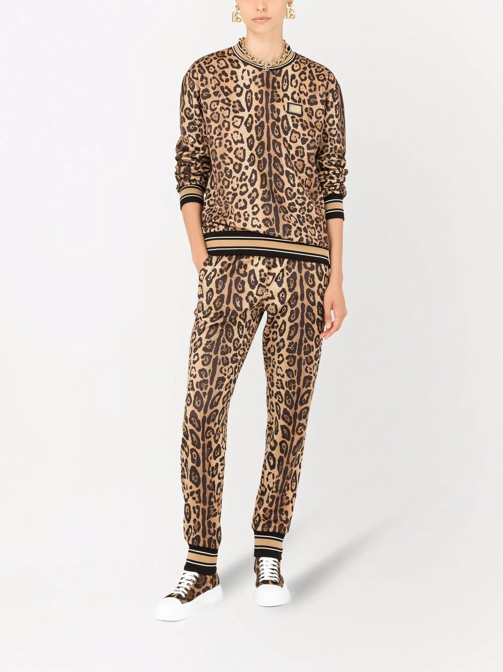 leopard-print track pants - 2