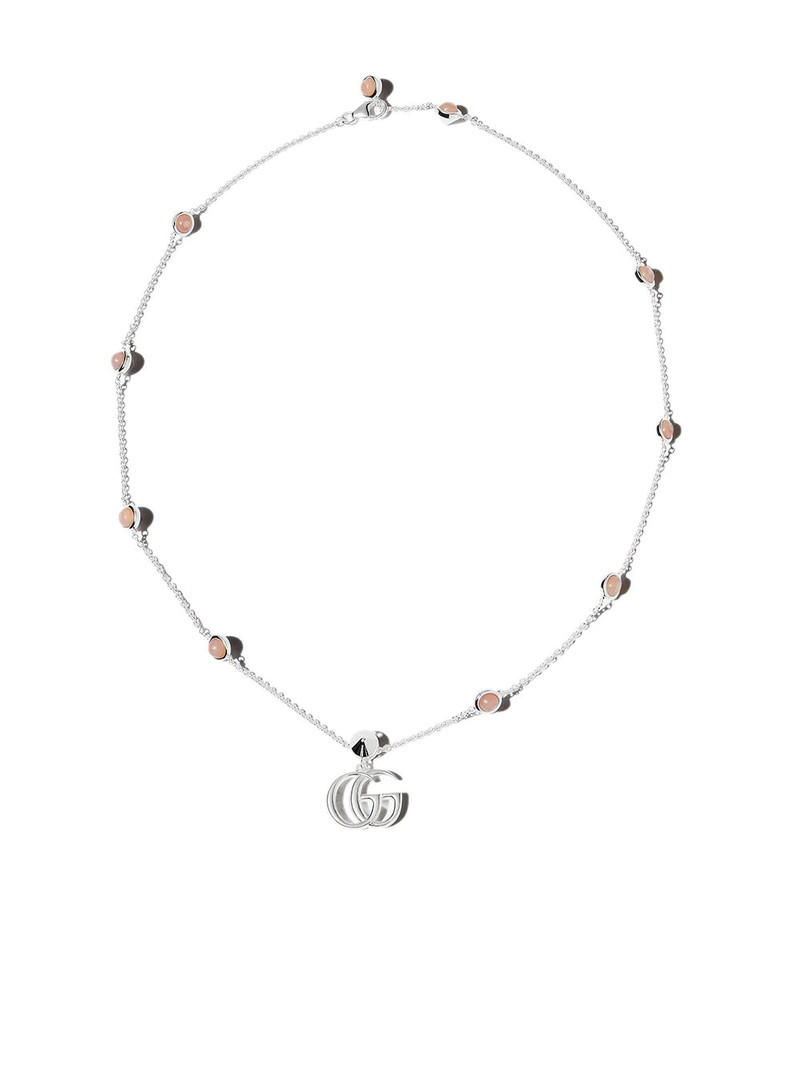 GUCCI Double G mother of pearl necklace outlook