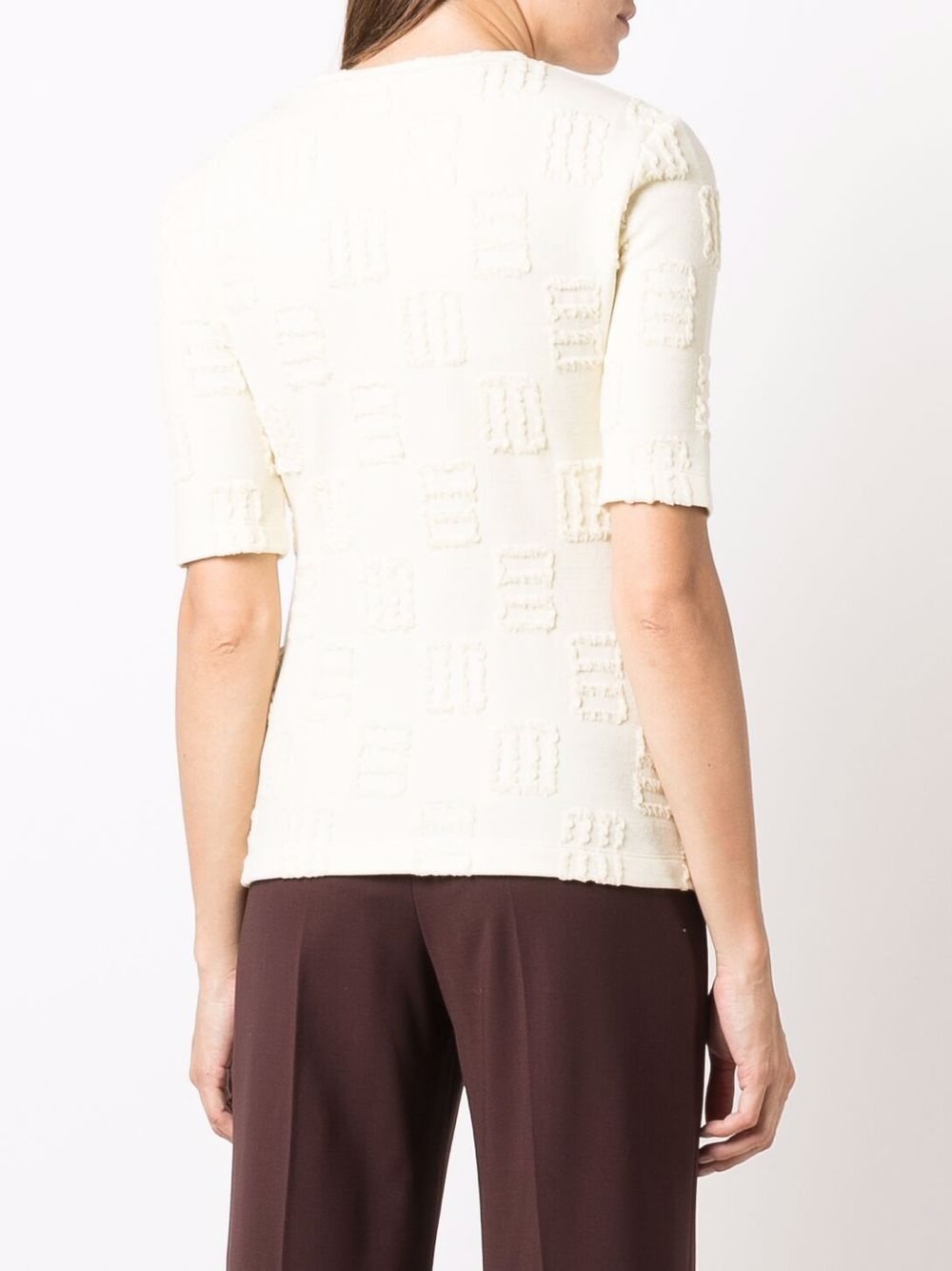 monogram-pattern T-shirt - 4