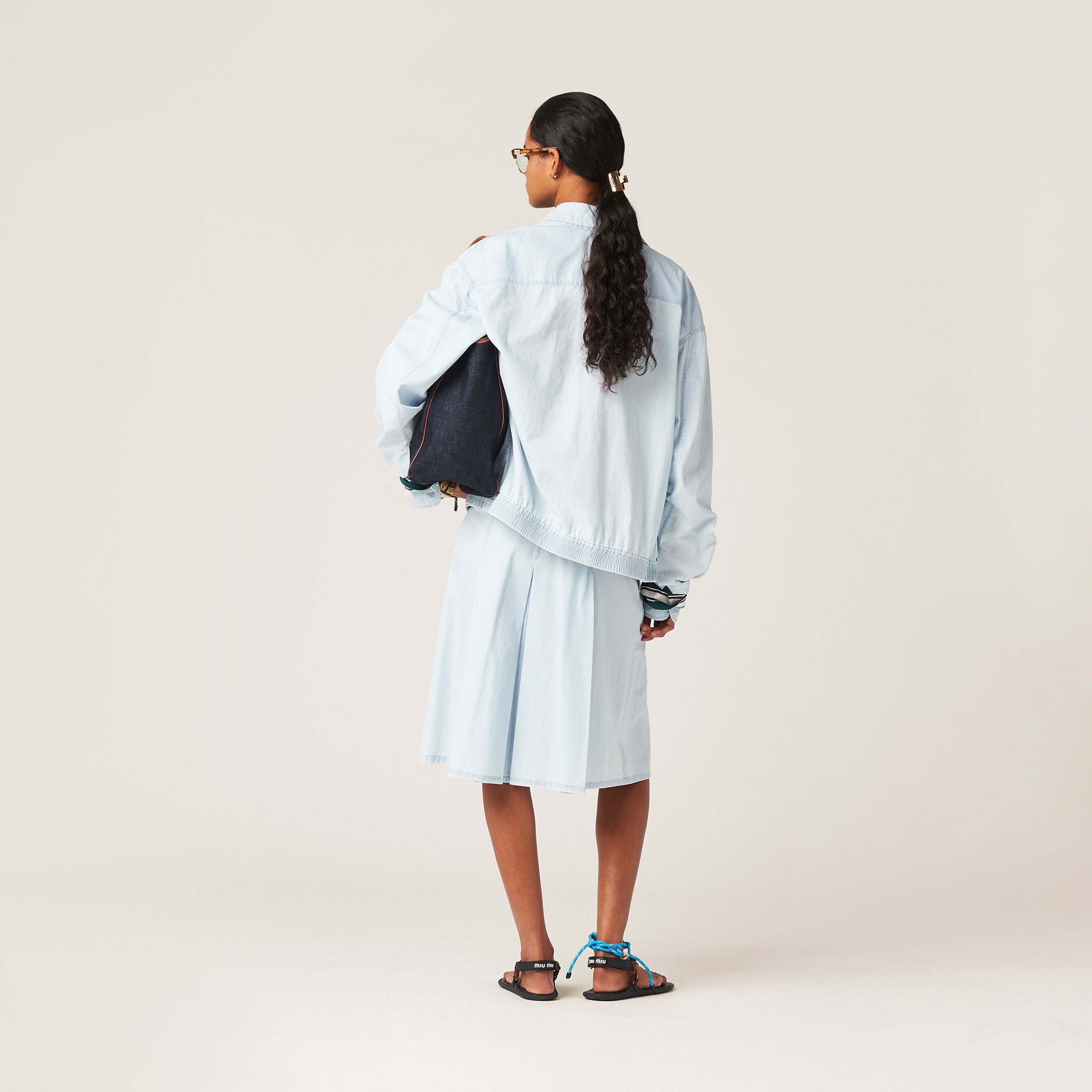 Chambray blouson jacket - 3