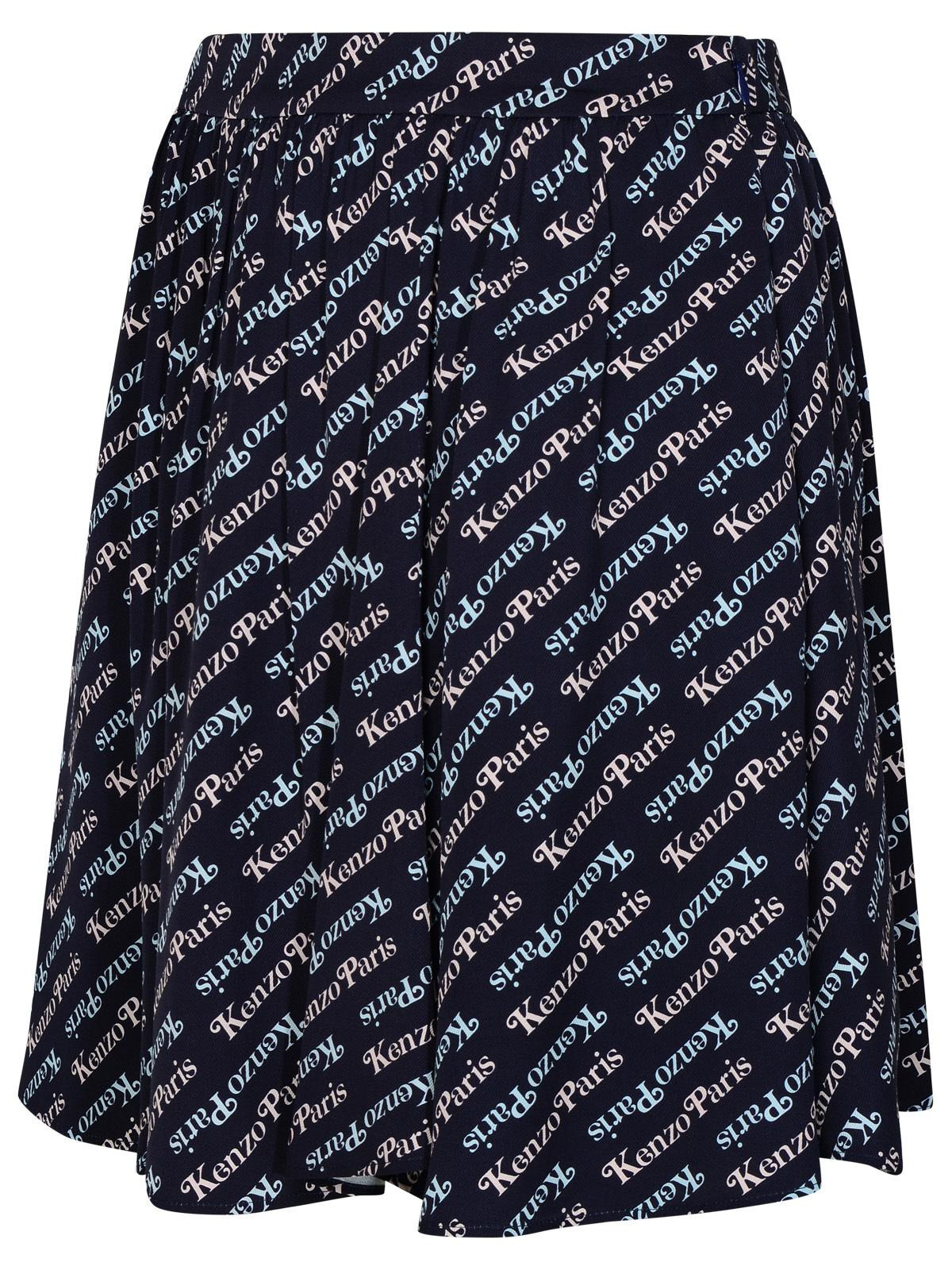 Kenzo 'Verdy By Kenzo' Blue Viscose Miniskirt Women - 2