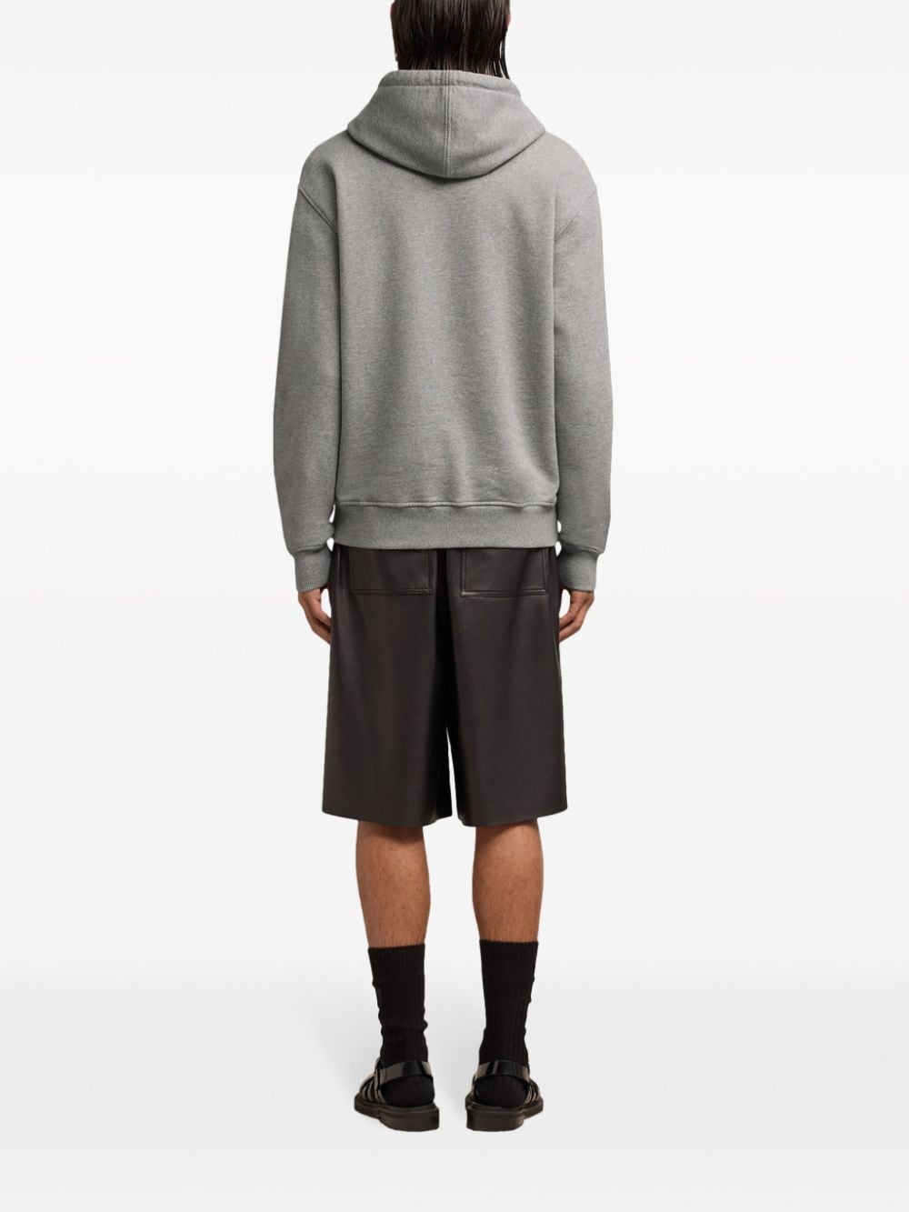 logo-embroidered organic-cotton hoodie - 4