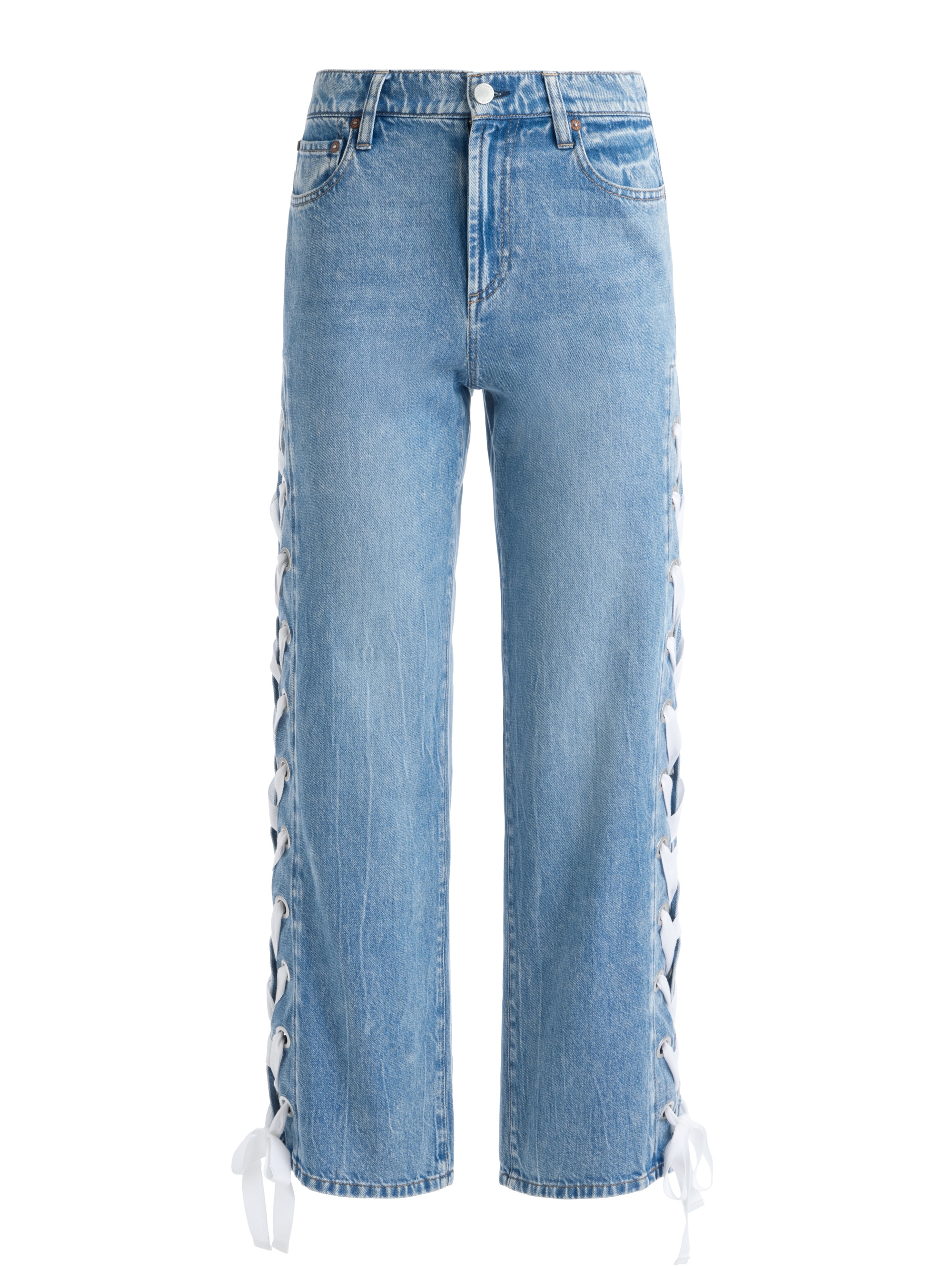 REITA MID RISE JEAN WITH TIE SIDE SEAM - 1