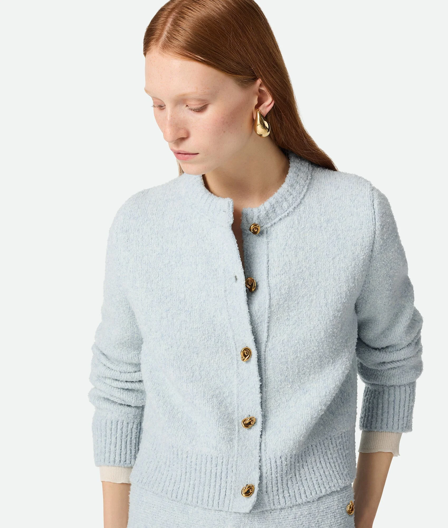 Wool Boucle Cardigan - 1