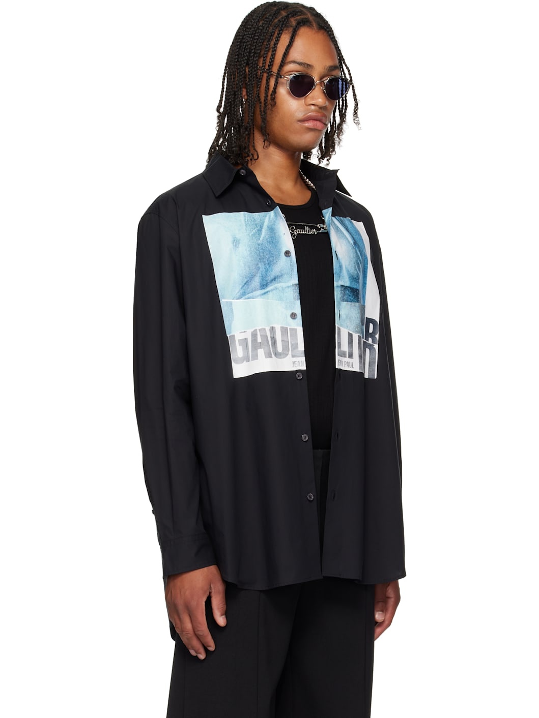 Black 'The Oversized Water' Shirt - 2