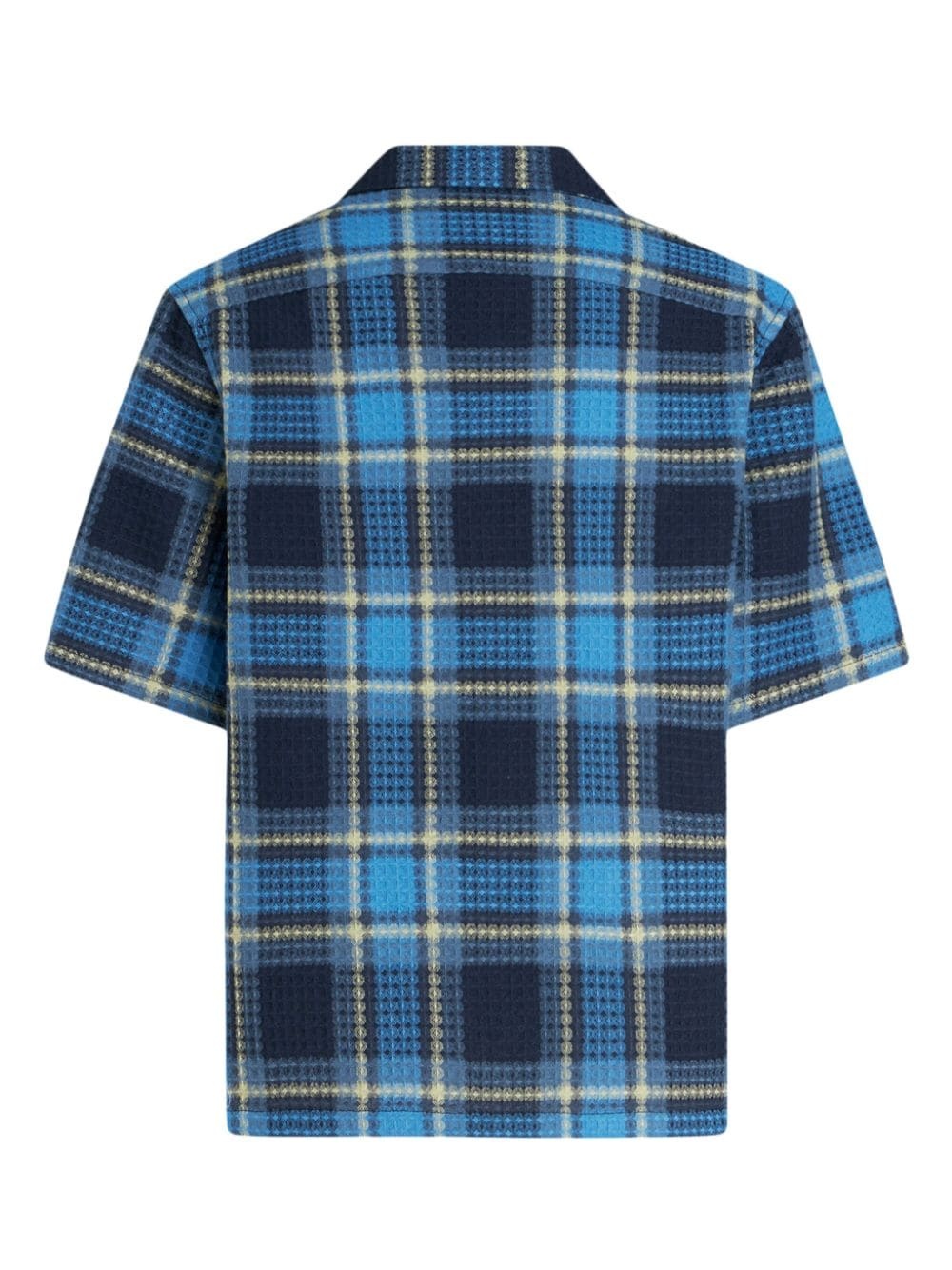 Pegaso-embroidered checked shirt - 6