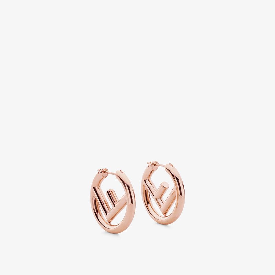 Pink-gold-colored earrings - 1