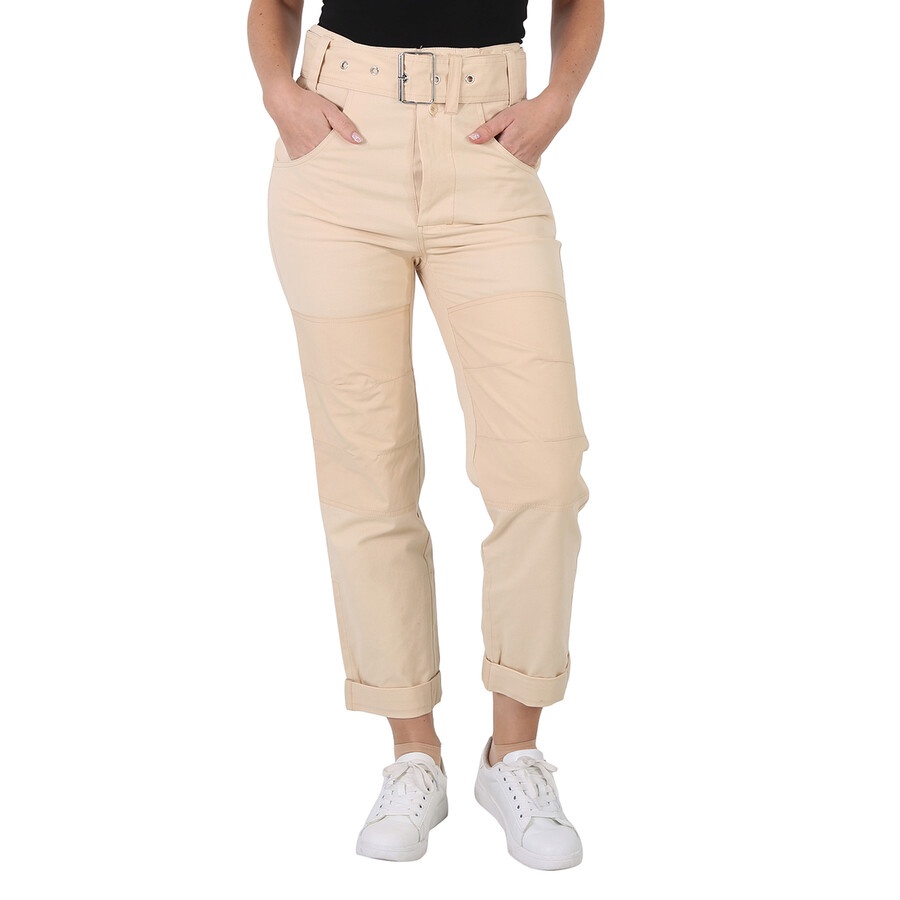 Proenza Schouler Ladies High Waisted Utility Belt Pants in Beige - 3