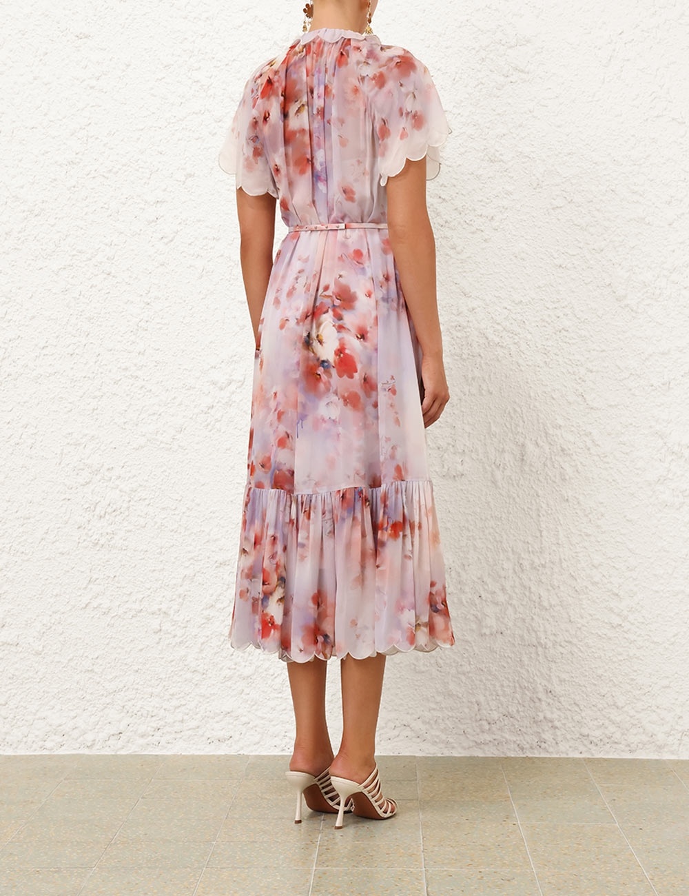 CRUSH FLUTTER MIDI DRESS - 4