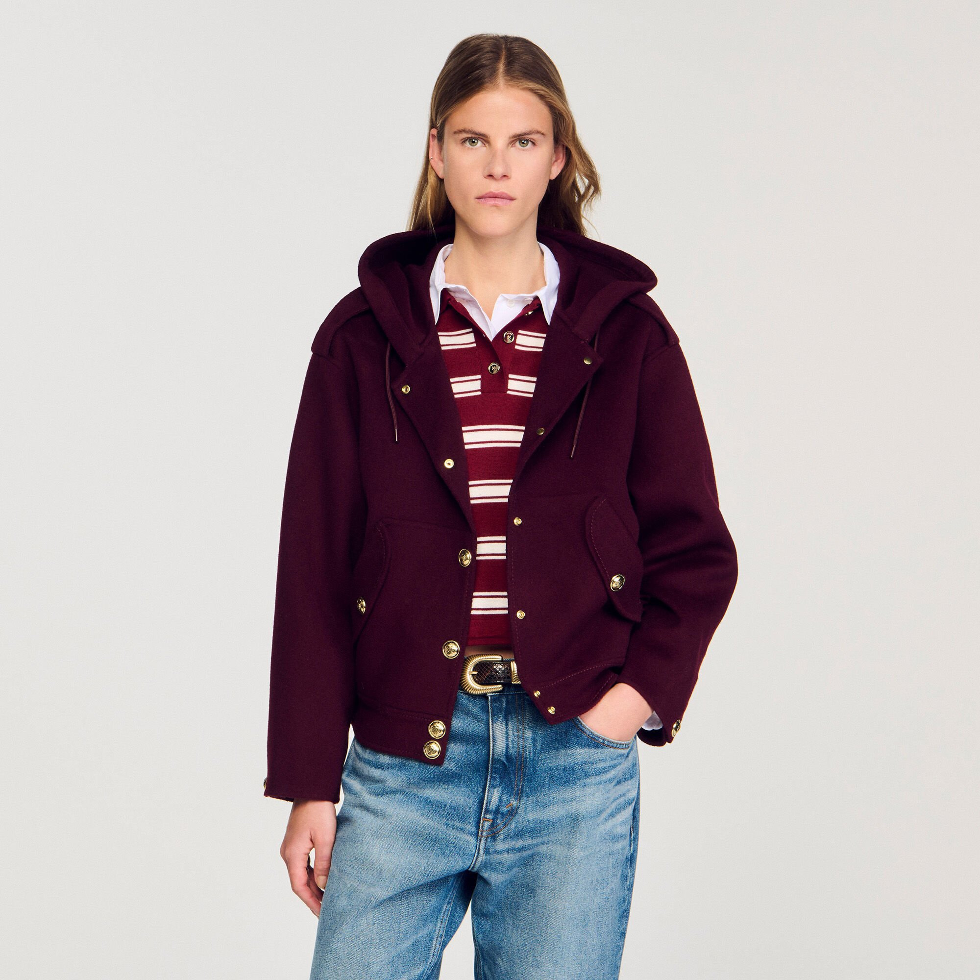 DOUBLE-FACED WOOL COAT - 4