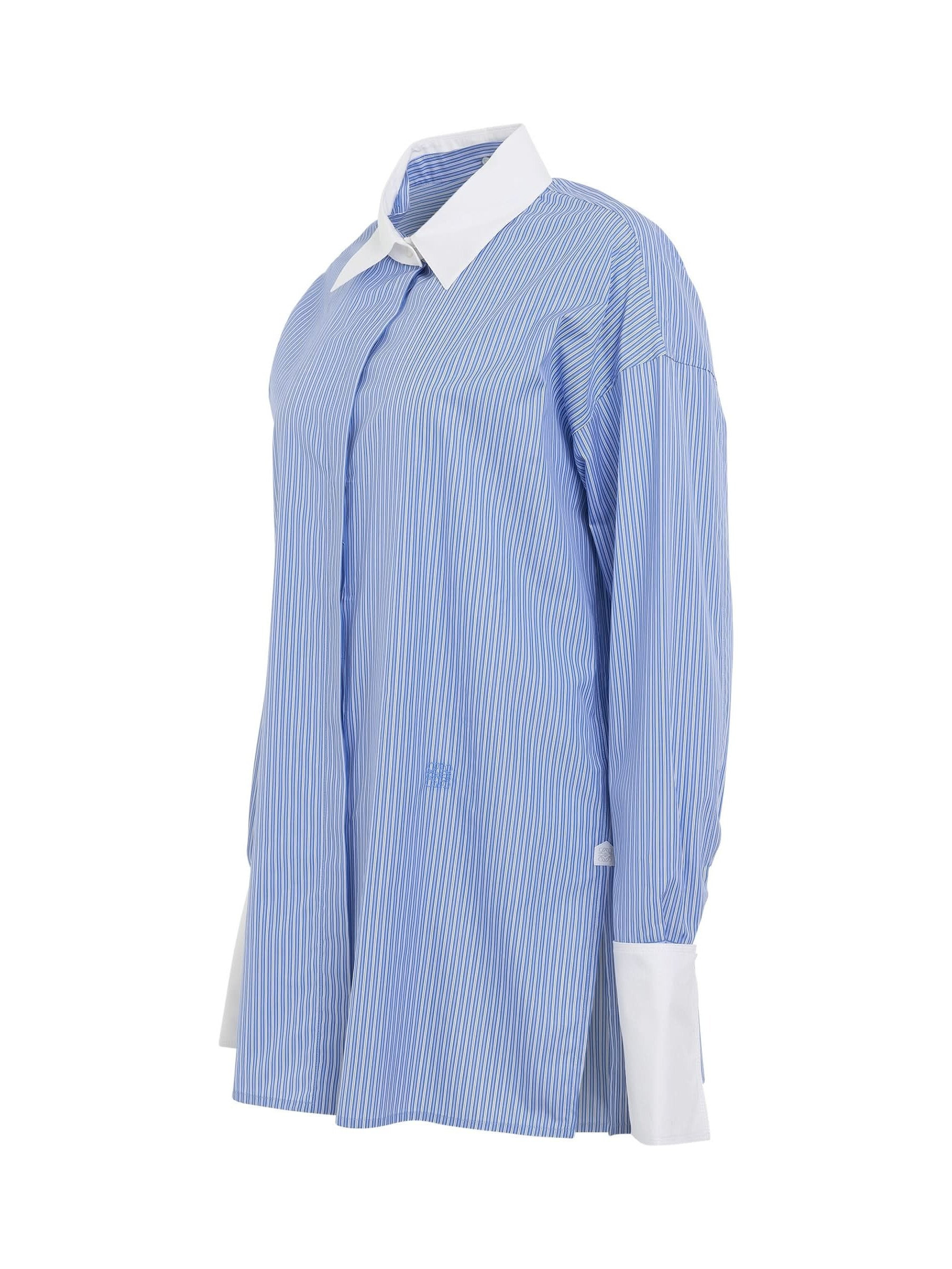 Stripe Long Shirt in Blue/White - 2
