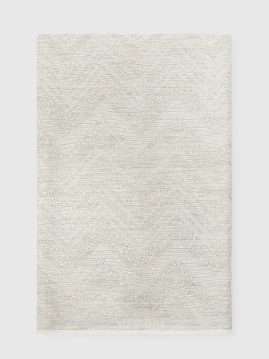Stole in cotton blend zig zag lamé - 1
